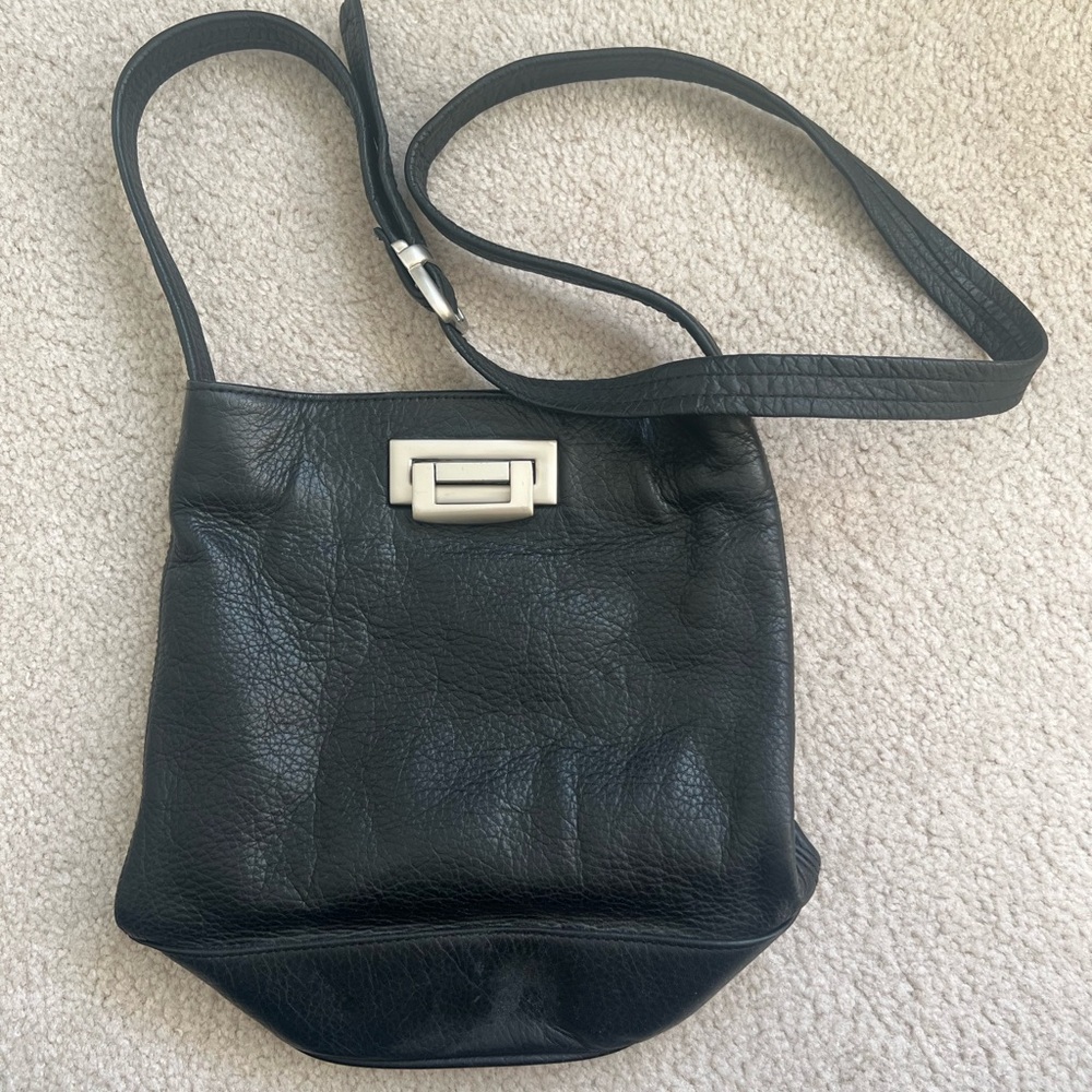 Tignanello Black Leather Shoulder Bag